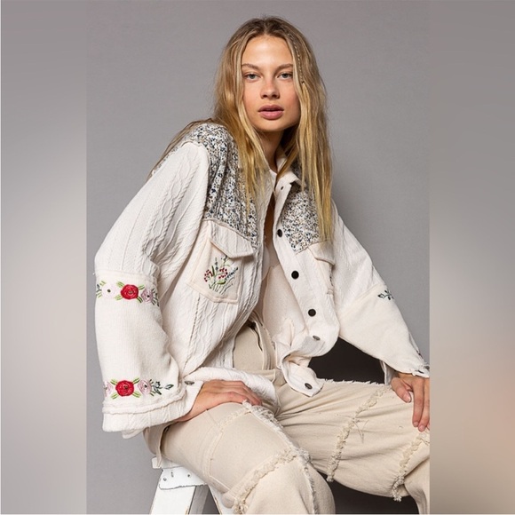 POL Cream Embroidered Jacket - Picture 3 of 4